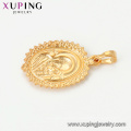 33699 xuping jewelry 24k gold plated Holy Mother round out-of-shape religious pendant